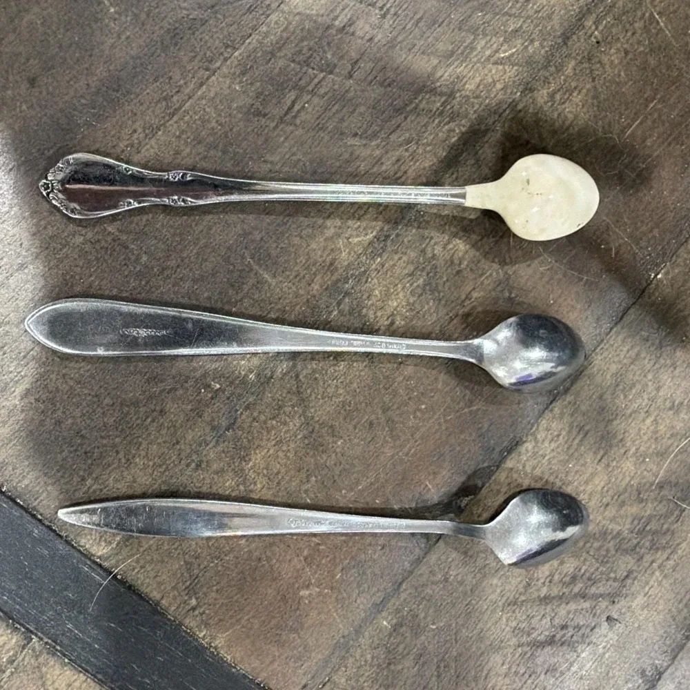 Lot of 3 Stainless Steel Baby Spoons